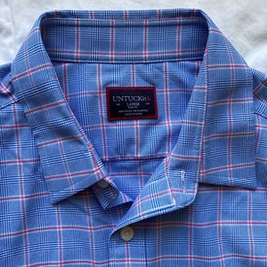 UNTUCKit Men’s Slim Fit Long Sleeve Button Down Shirt, Size Large